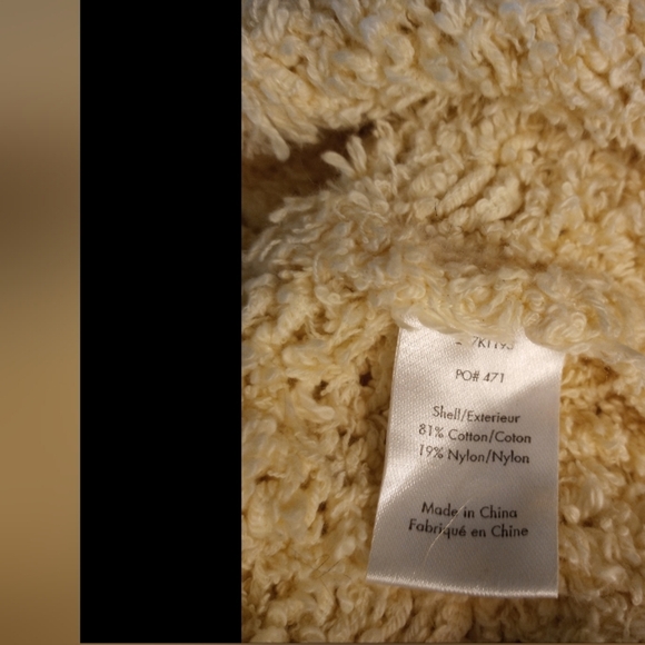 Elizabeth and James Chenille Comfy Fuzzy Textured Knit Wide V Neck Sweater - Picture 5 of 5